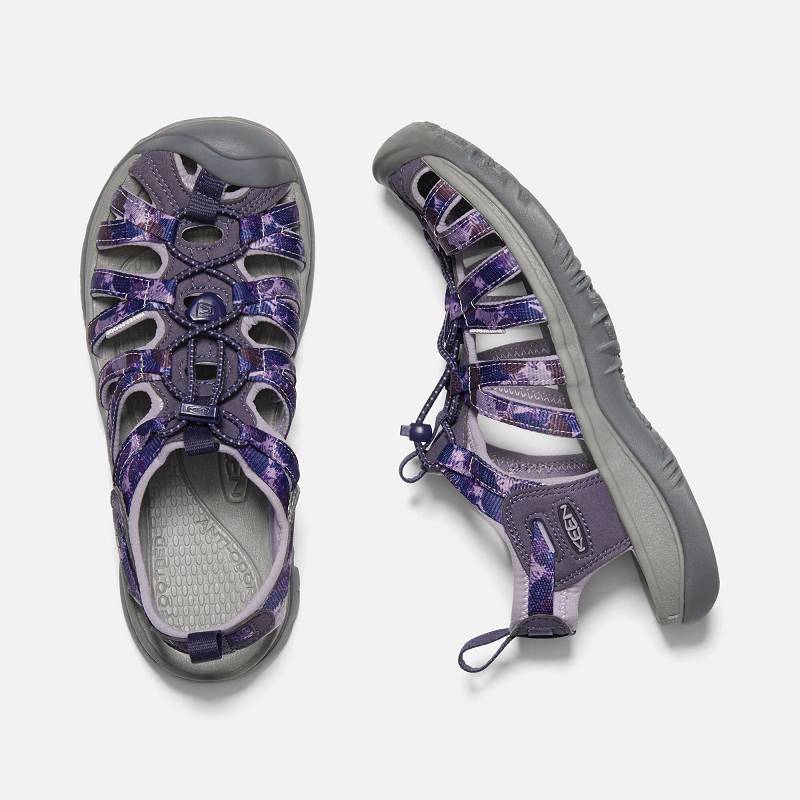 Keen Whisper Trekkingsandalen Damen DE-38910 Purple Tropical - Keen Damenschuhe Lila